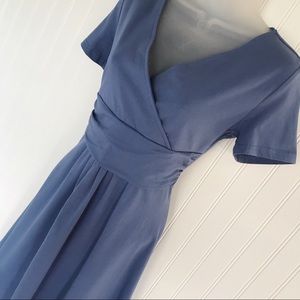 Blue V Neck T-Shirt Dress Size Medium